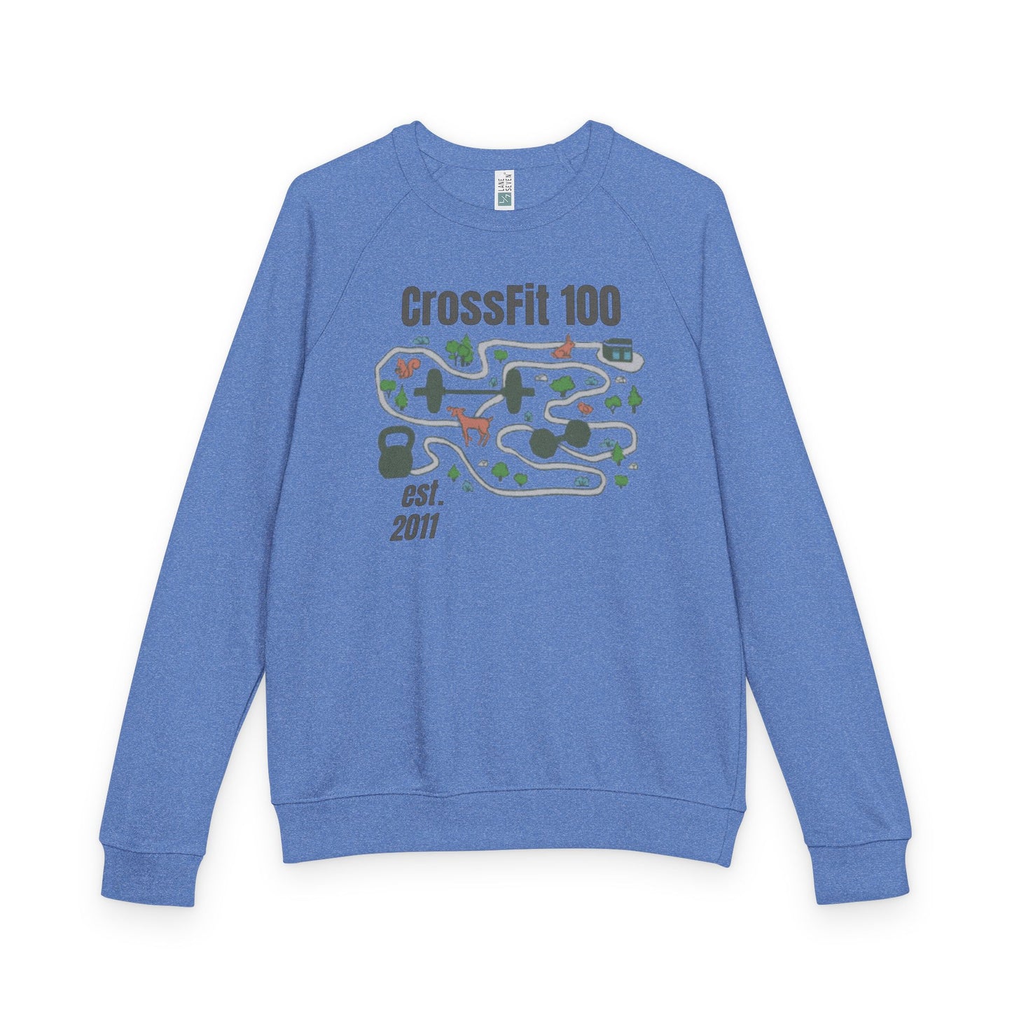 Treasure Map Unisex French Terry Raglan Crewneck