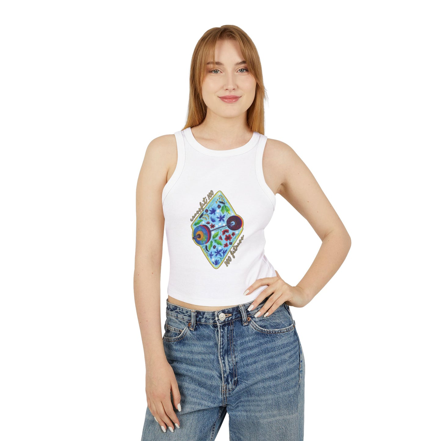 "Gabi's Edition" Women's Micro Rib Racer Tank Top - CF100