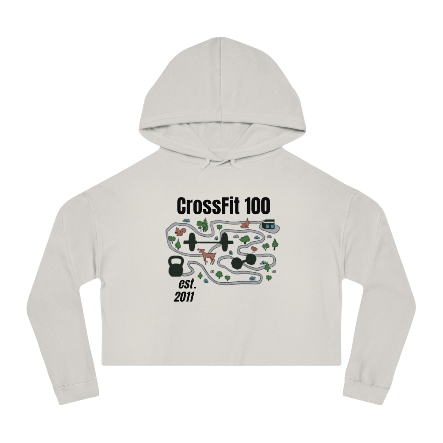 Treasure Map Women’s Cropped Hooded Sweatshirt