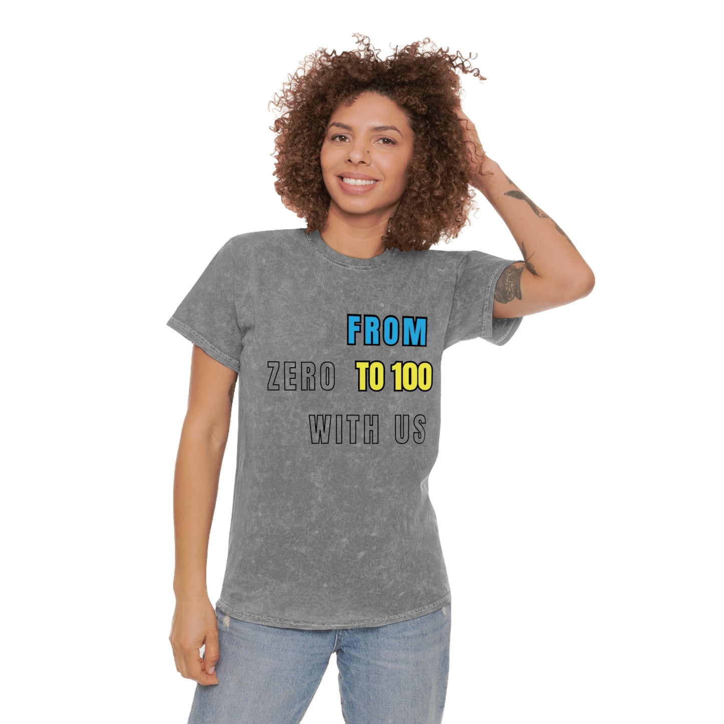 0 To 100 Mineral Wash T-Shirt - CF100