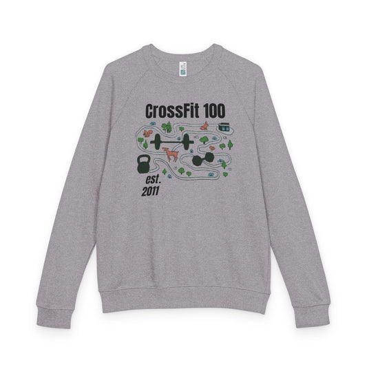 Treasure Map Unisex French Terry Raglan Crewneck