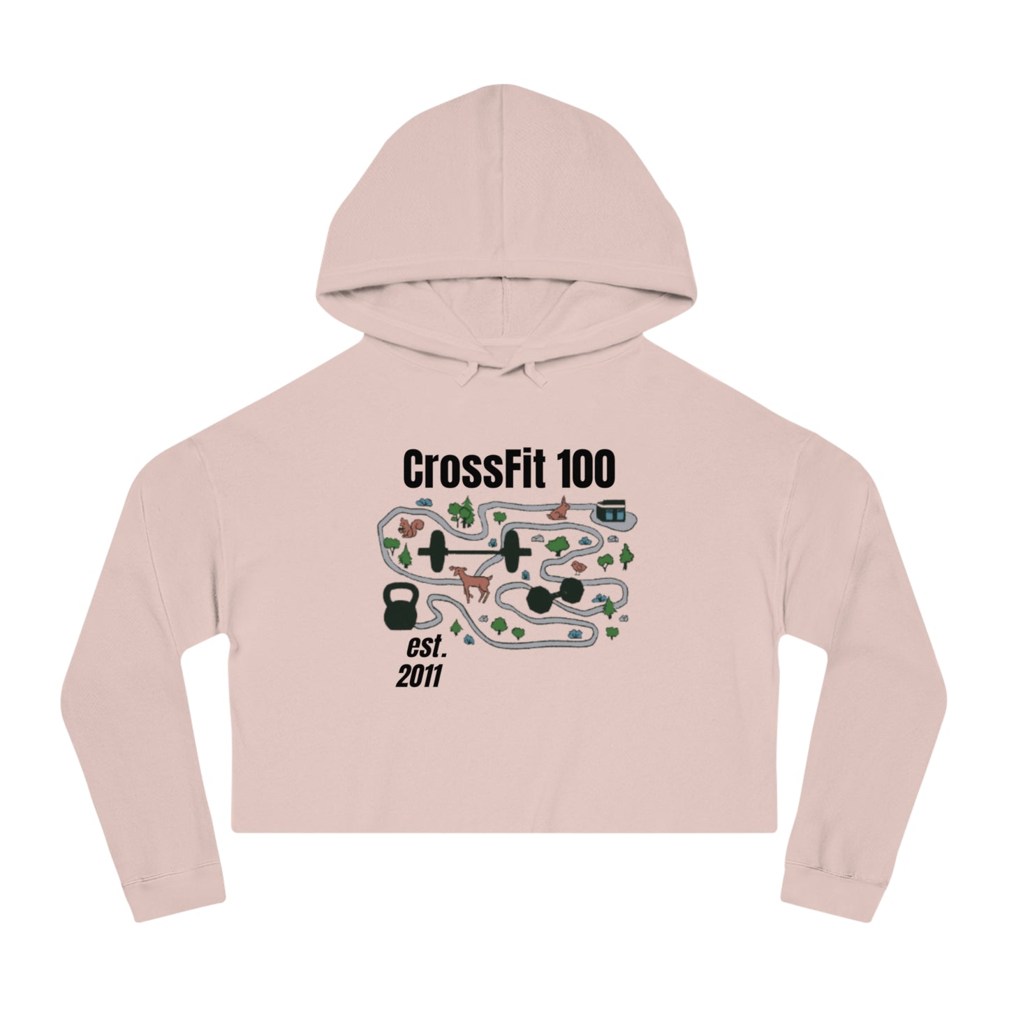 Treasure Map Women’s Cropped Hooded Sweatshirt